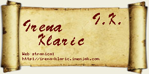 Irena Klarić vizit kartica
